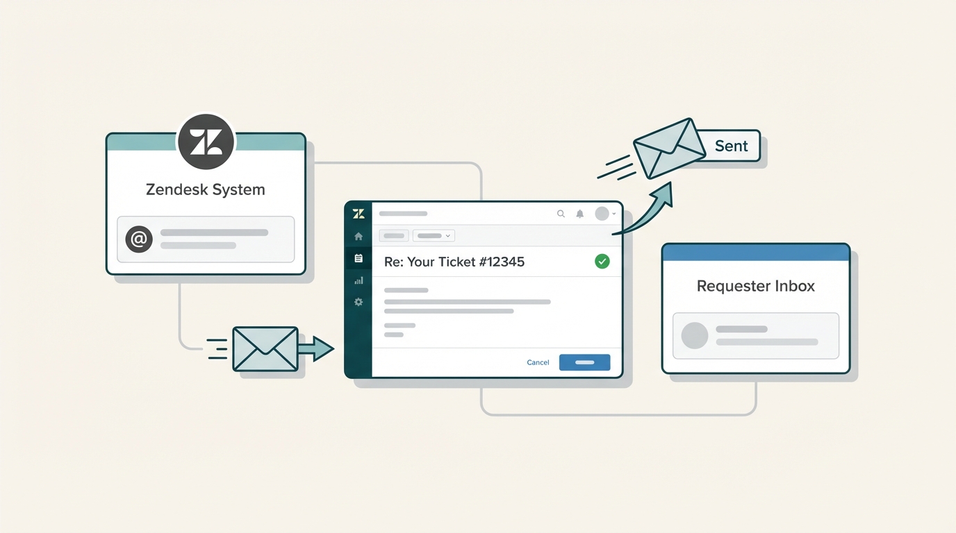 Zendeskのメールチケットリクエスタ通知を設定する方法：完全ガイド