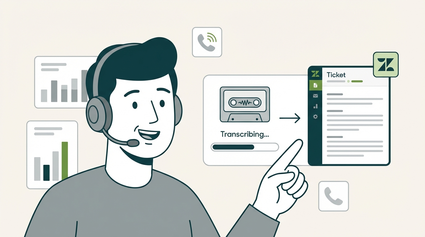 Zendesk Talkのボイスメール文字起こしの使い方：2026年完全ガイド
