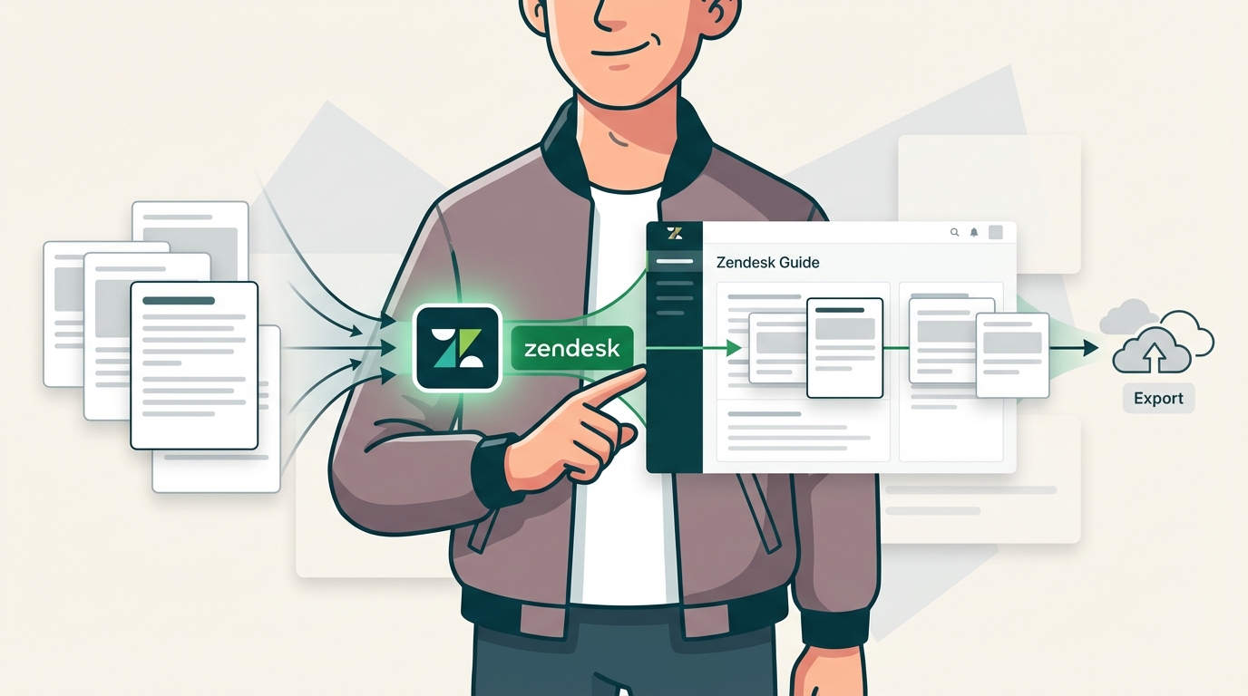 リクエスト、質問専用ページ Zendesk Guideで記事をインポートおよびエクスポートする方法：完全な