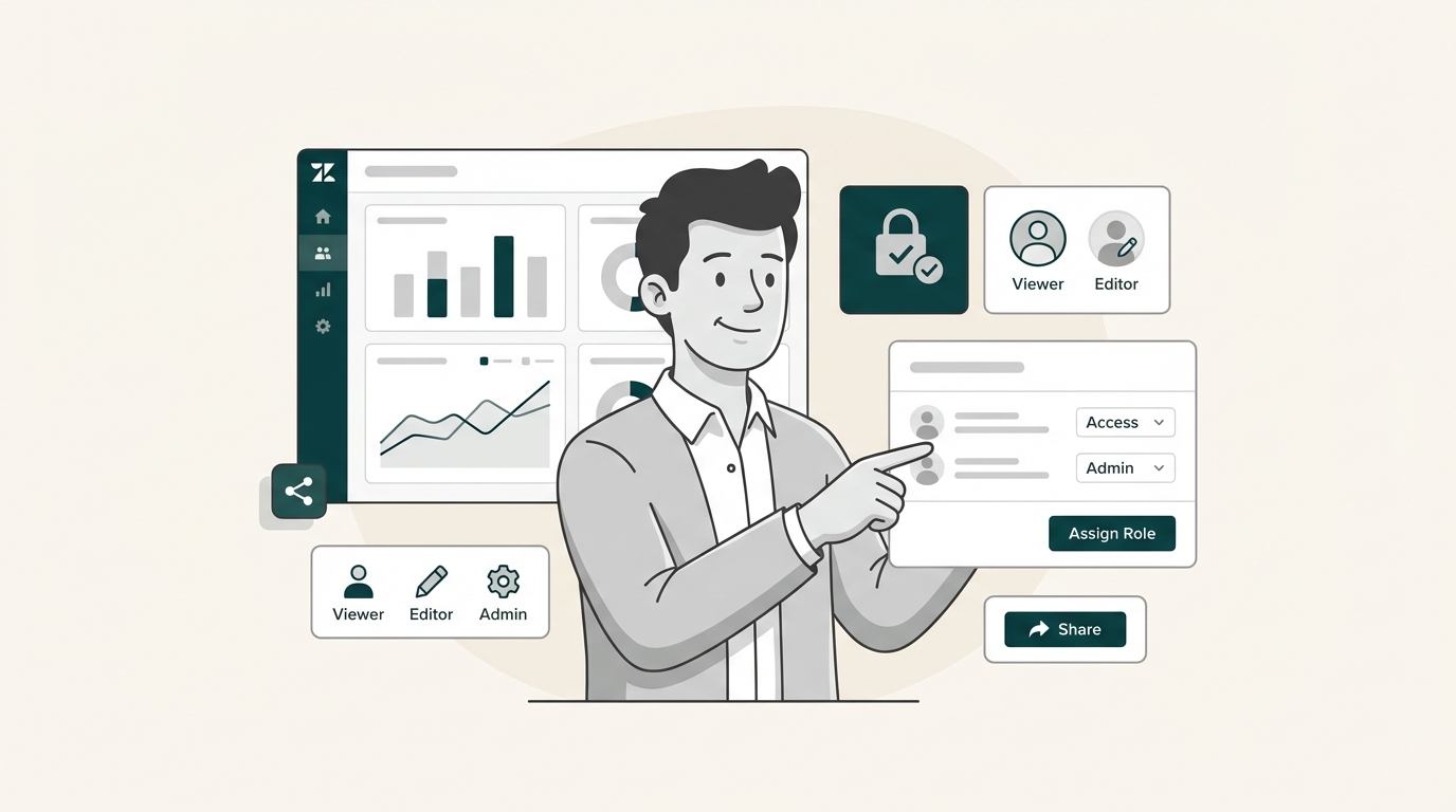 Zendesk Exploreダッシュボードの権限を管理する方法
