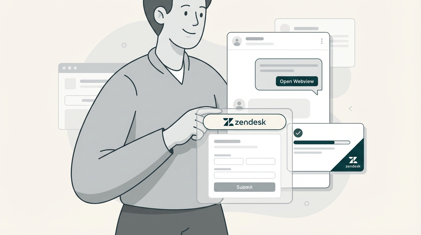 ZendeskメッセージングのWebViewテンプレートを作成および使用する方法