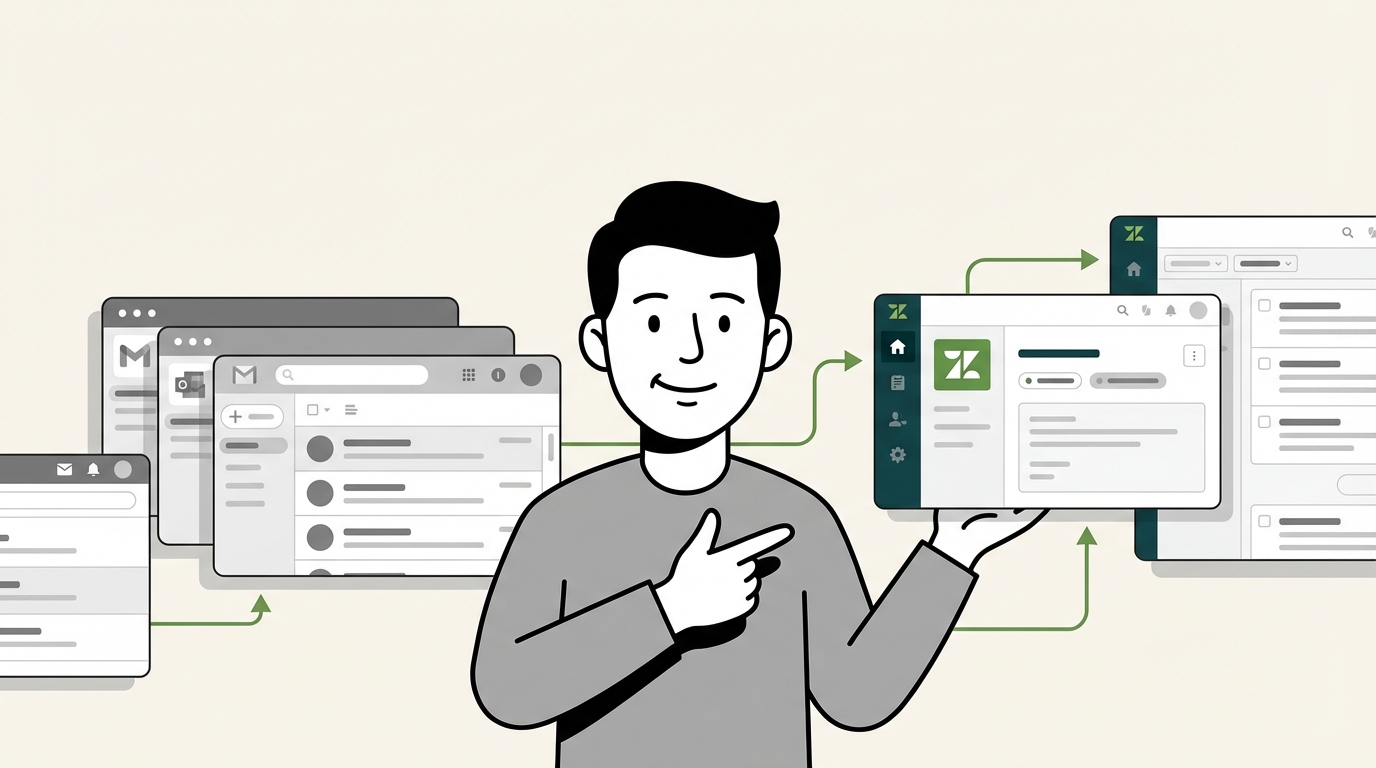 既存のメールインボックスをZendeskに転送する方法