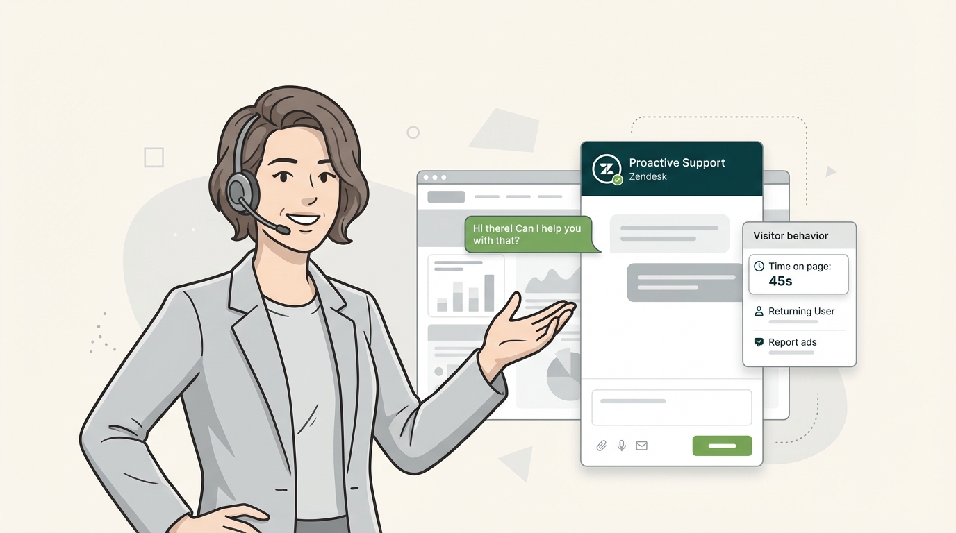 Zendeskプロアクティブチャット：2026年完全設定ガイド | eesel AI