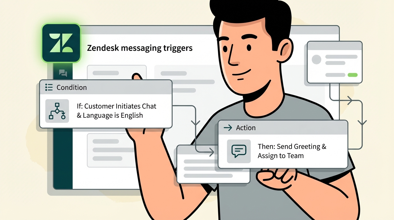 Zendesk メッセージングトリガー：2026年に向けた条件、アクション