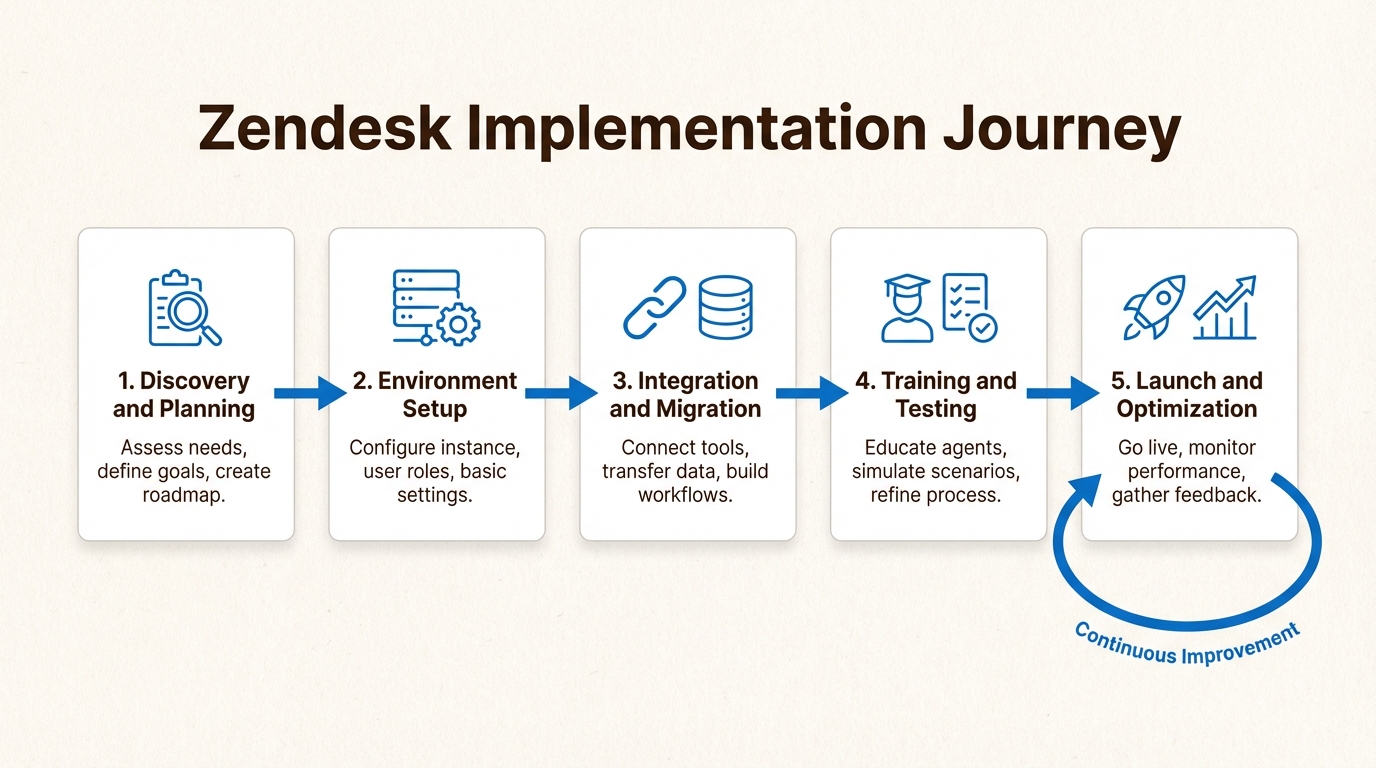 5段階のパートナー実装プロセスとタイムラインの期待