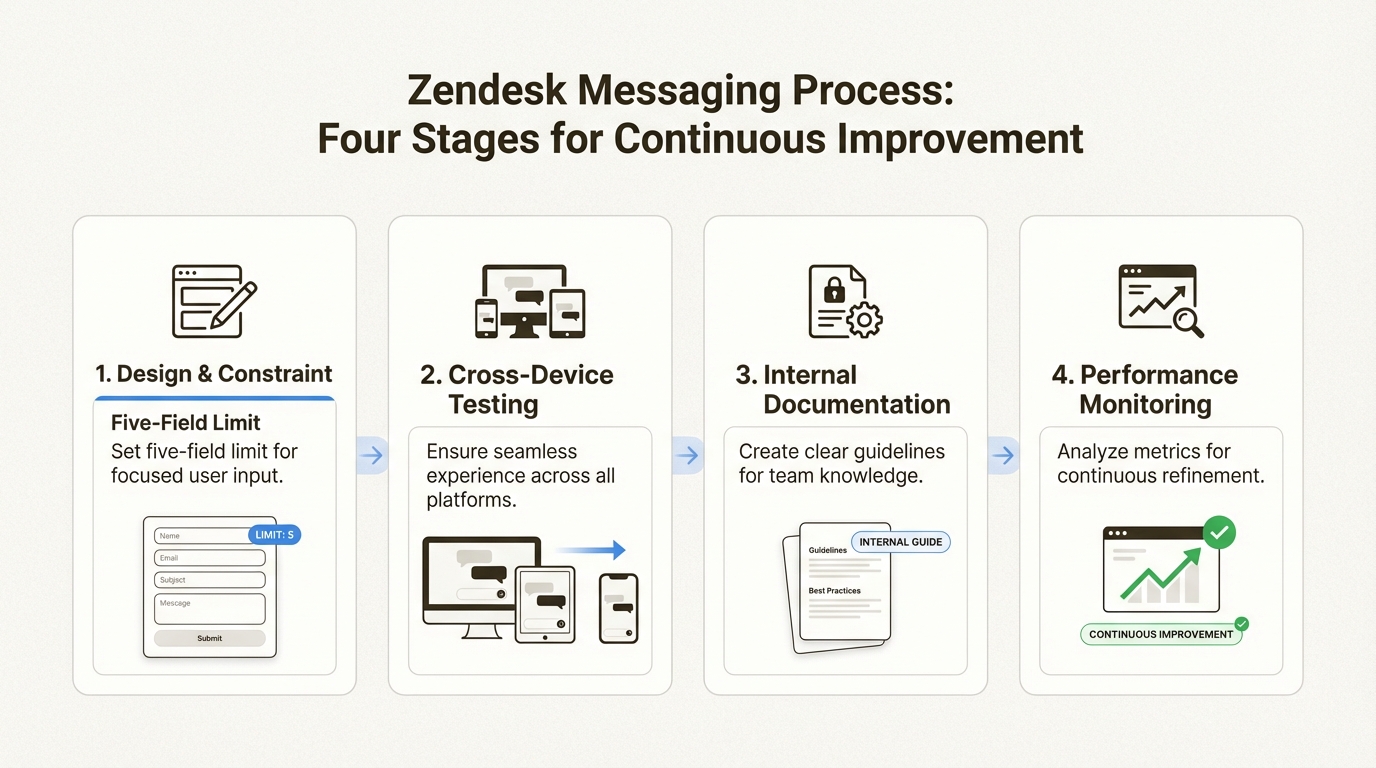 Adotar um ciclo de vida estruturado para seus modelos de mensagens garante altas taxas de conclusão e uma experiência perfeita em todos os dispositivos do usuário.