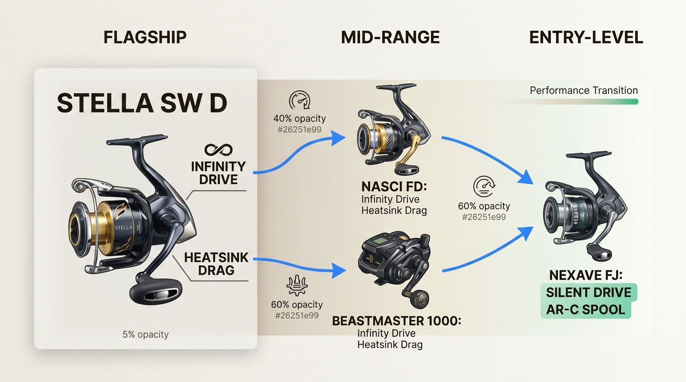 Understand how Shimano's 2026 strategy brings elite features from flagship reels to more accessible models, benefiting all anglers.