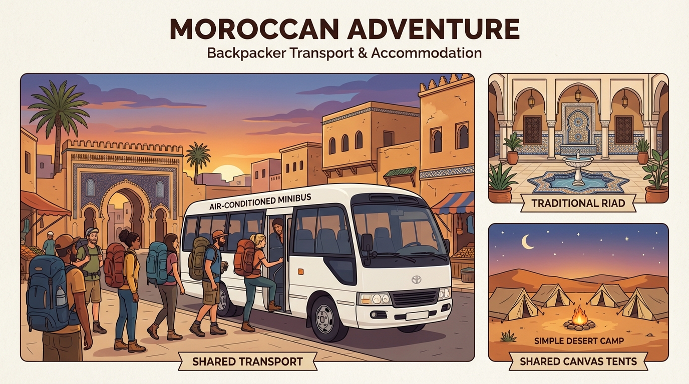 Budget-friendly tours with shared transportation and communal desert camps