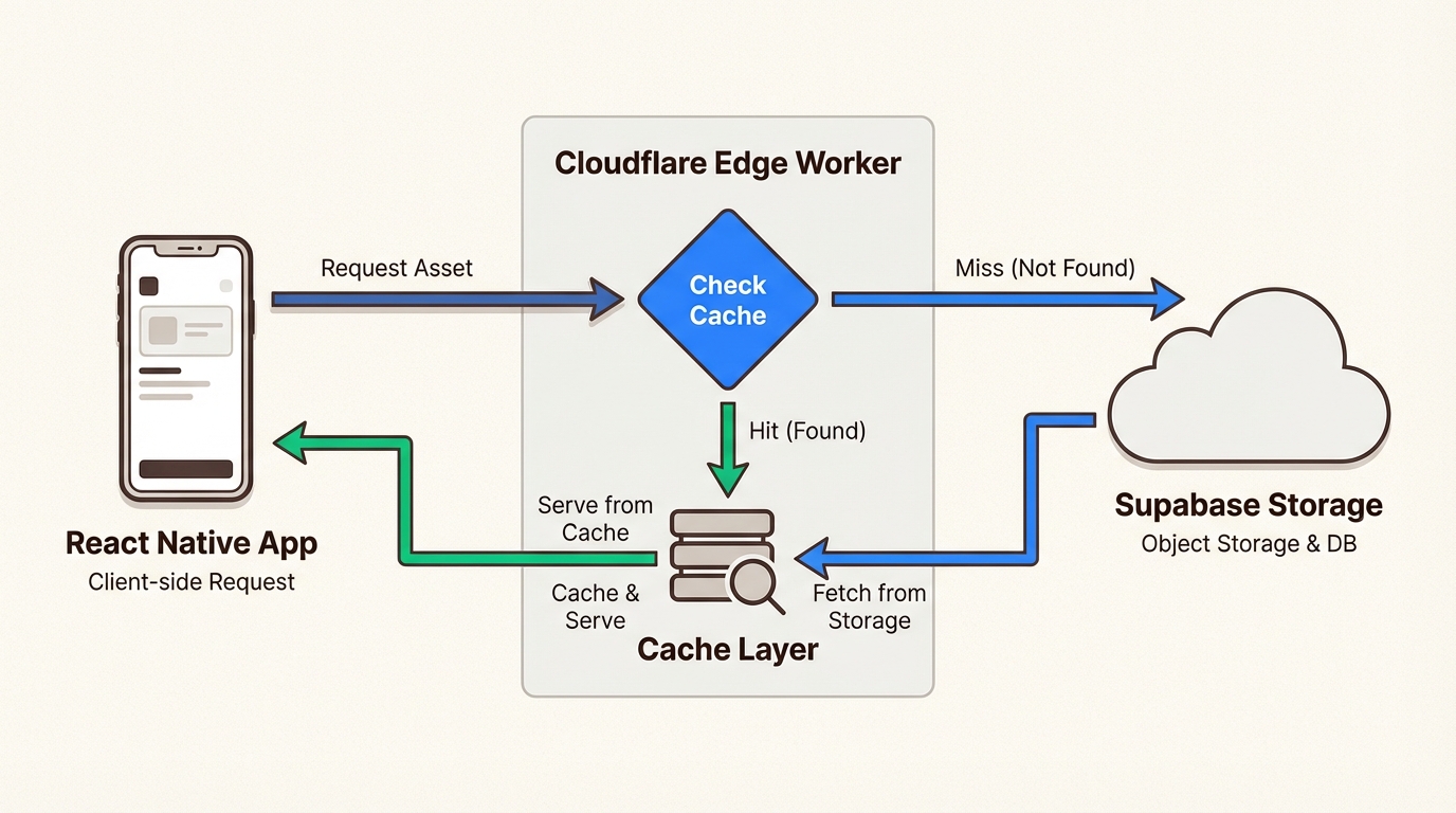 Edge caching architecture serving assets from nearest data center