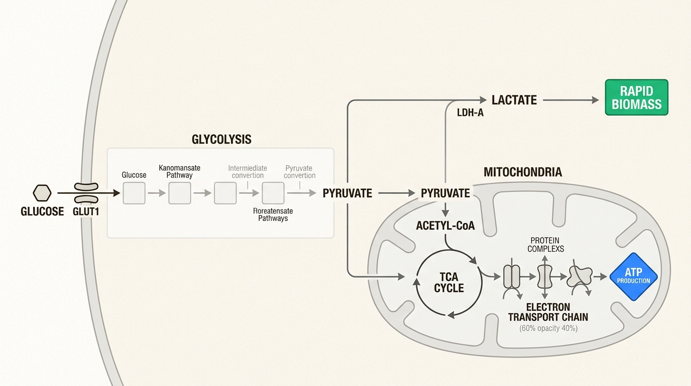 Understanding the biochemical decision at the pyruvate junction reveals how cells balance the need for raw building materials against maximum energy yield.