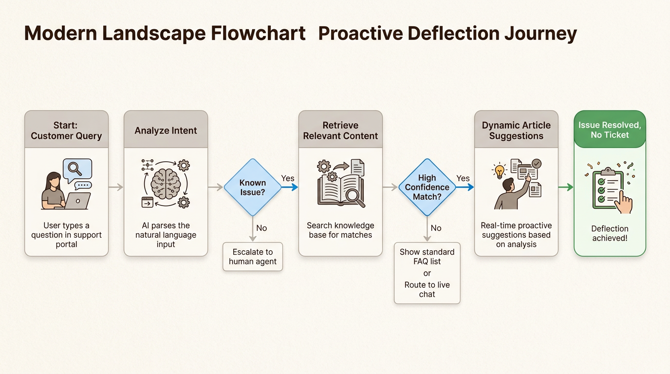 El desvío proactivo intercepta las consultas comunes en el punto de entrada