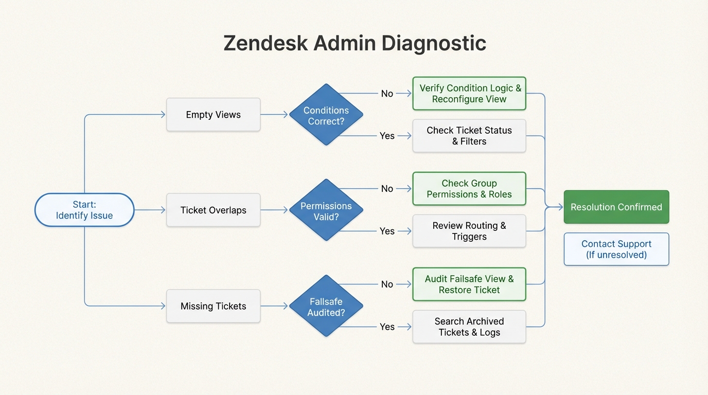Ruta de solución de problemas sistemática para resolver errores de configuración de la vista