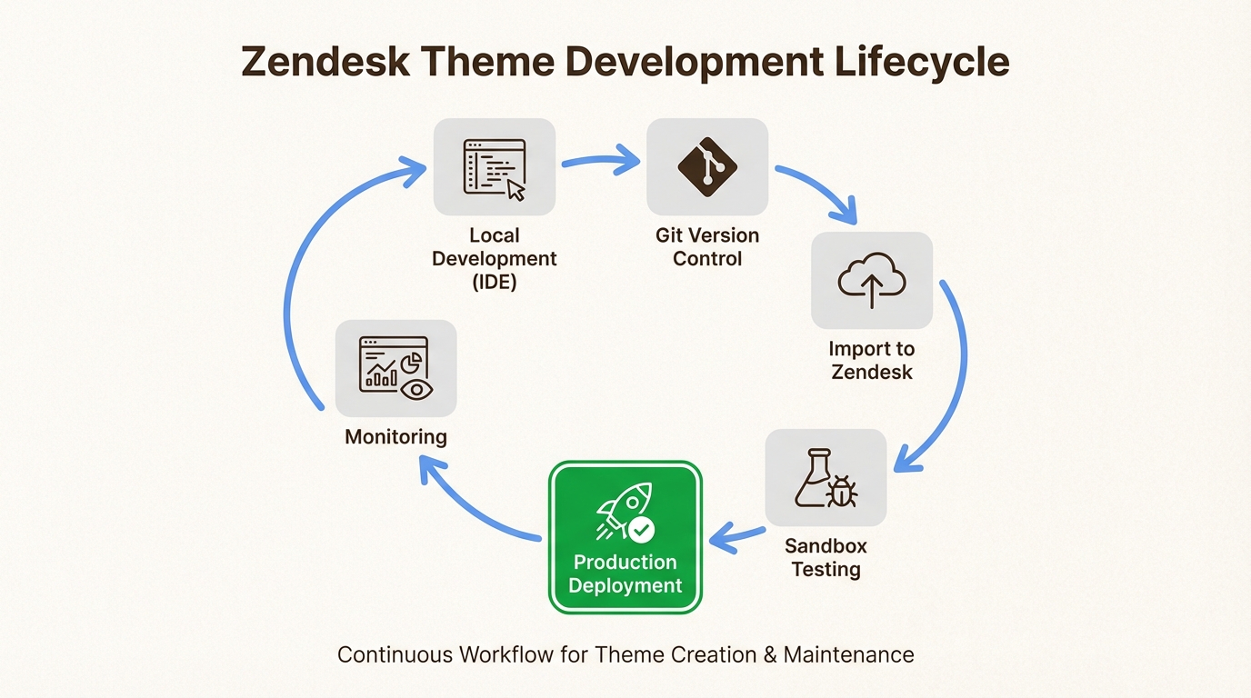 Seguir um ciclo de vida de desenvolvimento estruturado evita alterações interruptivas em seu site ativo e permite rollbacks fáceis se ocorrerem problemas.
