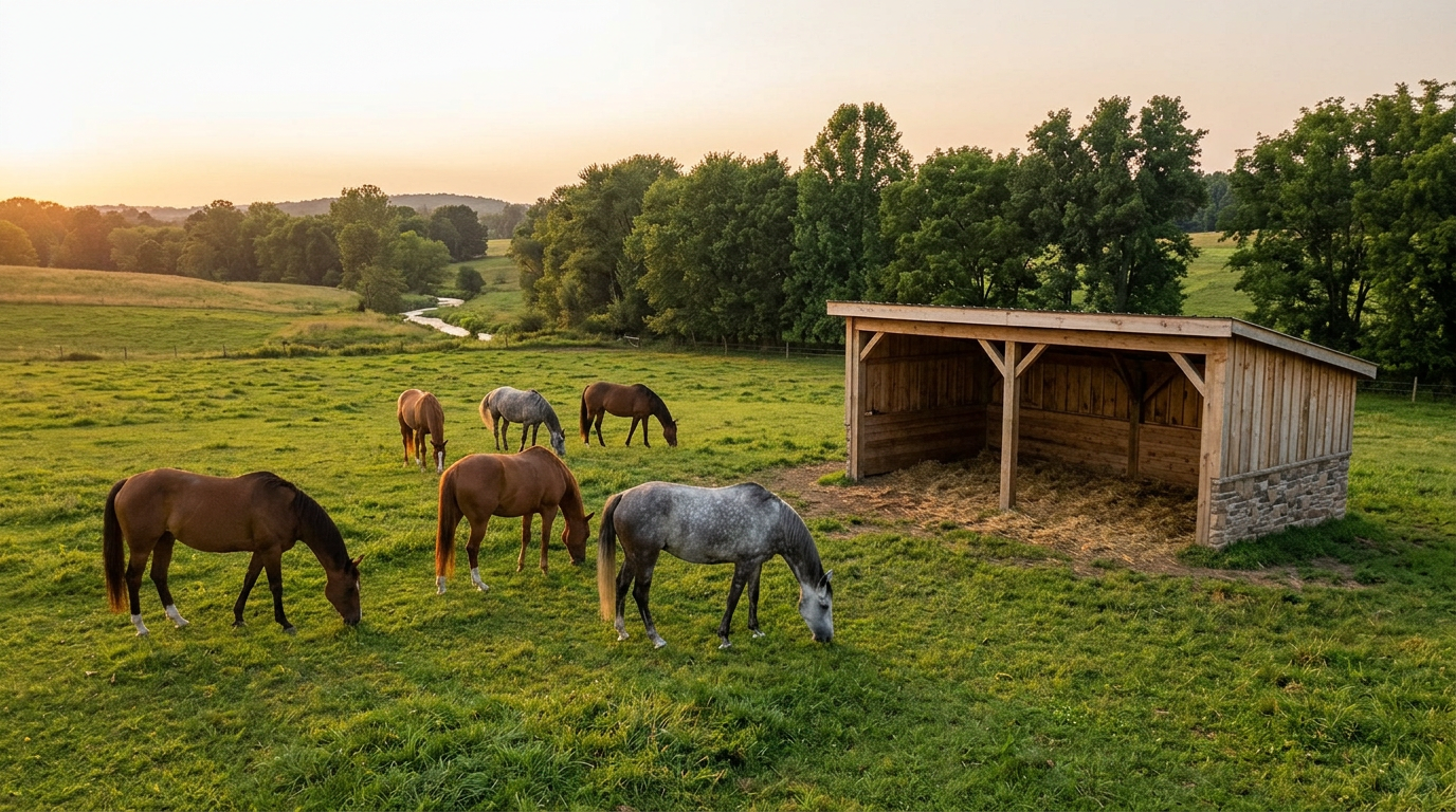 Shifting turnout to evening hours protects horses from peak daytime heat and reduces stress from biting summer insects.