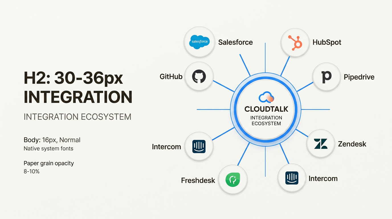 Infográfico de integração de CRM mostrando a sincronização automatizada de dados entre o CloudTalk e os sistemas de gerenciamento de clientes