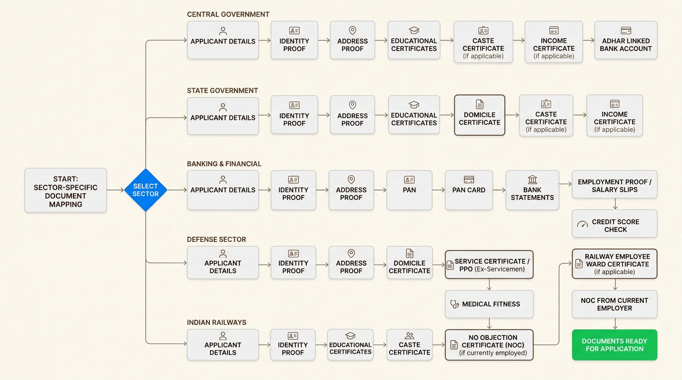 Documentation requirements by government department