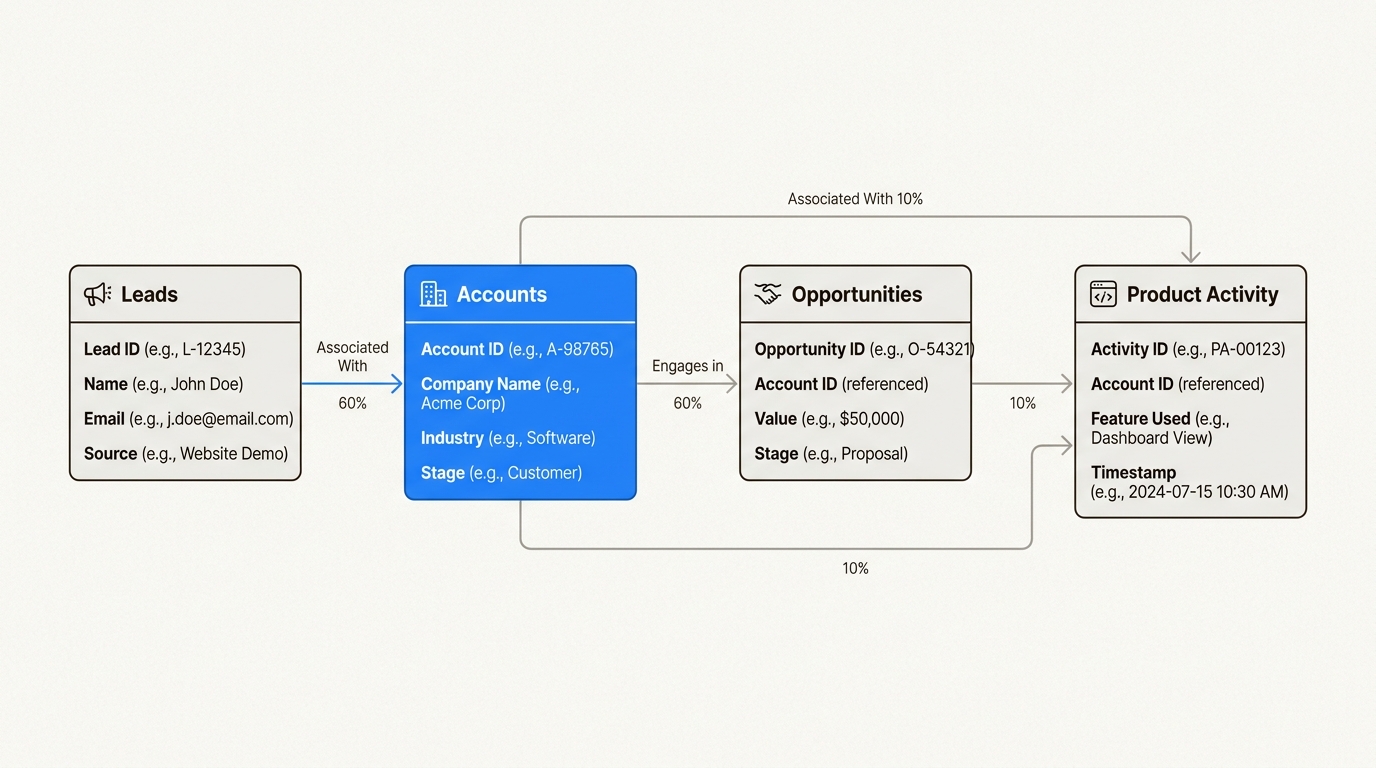 The four core entities that form your data contract