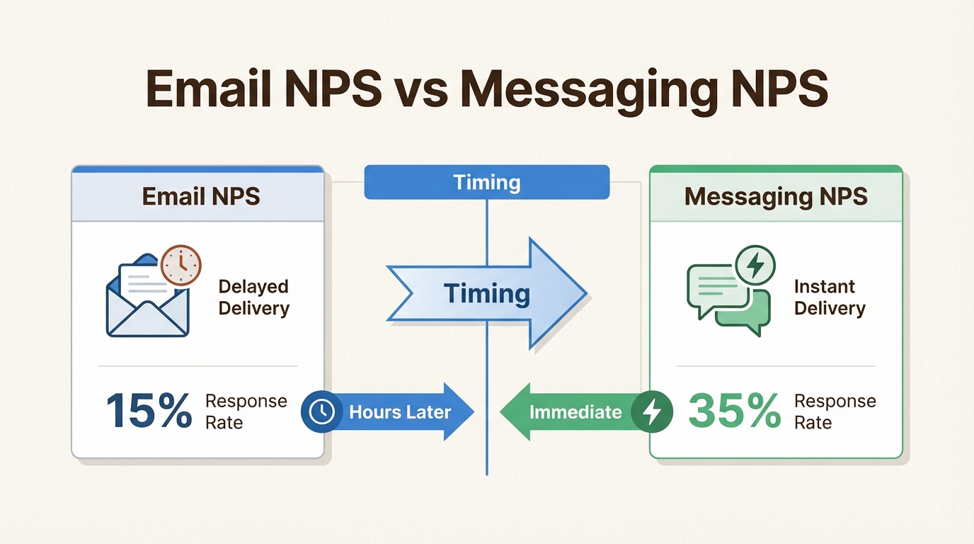 El NPS de mensajería captura comentarios mientras la conversación aún está activa