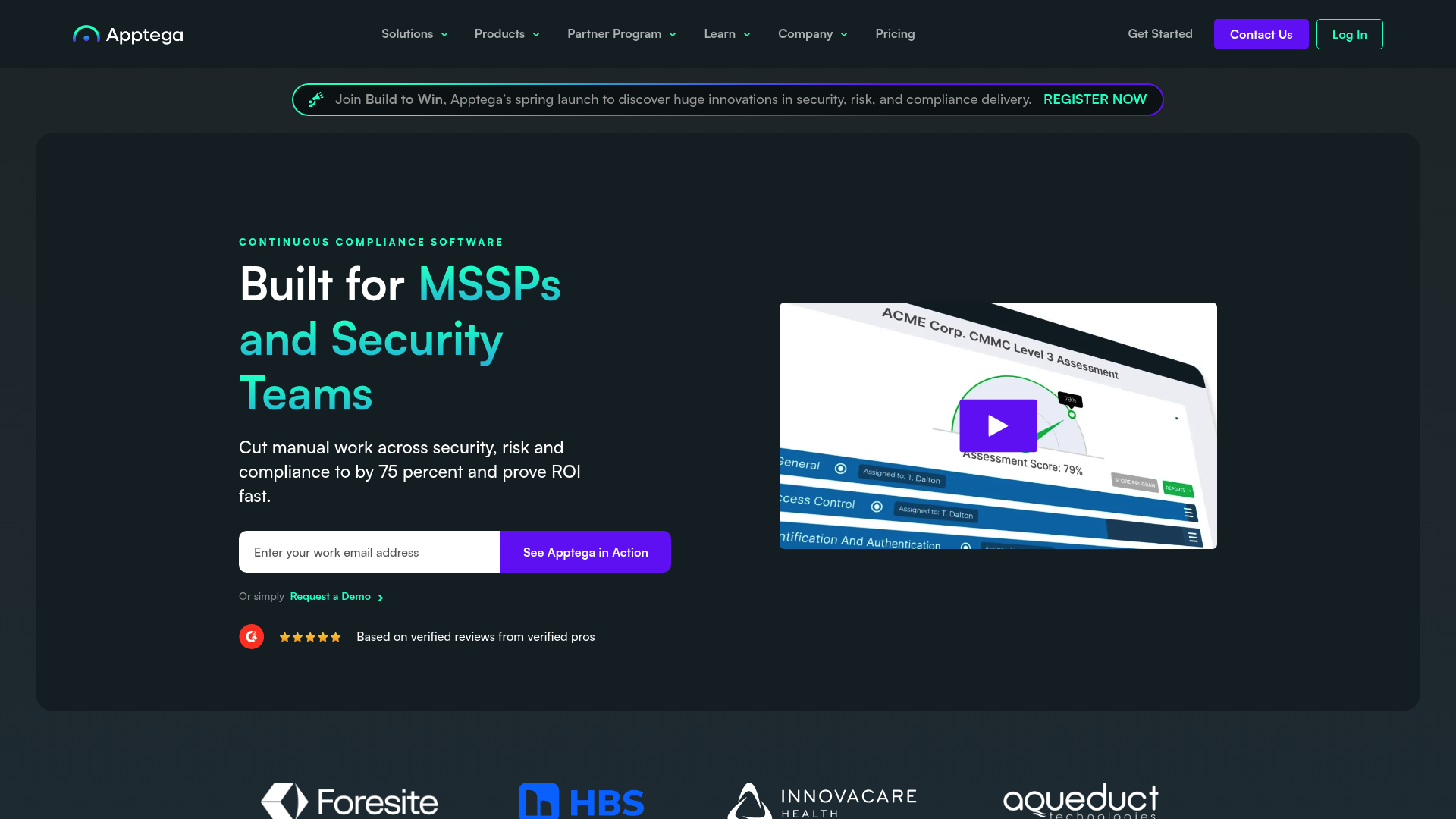 Apptega GRC platform for managed security service providers