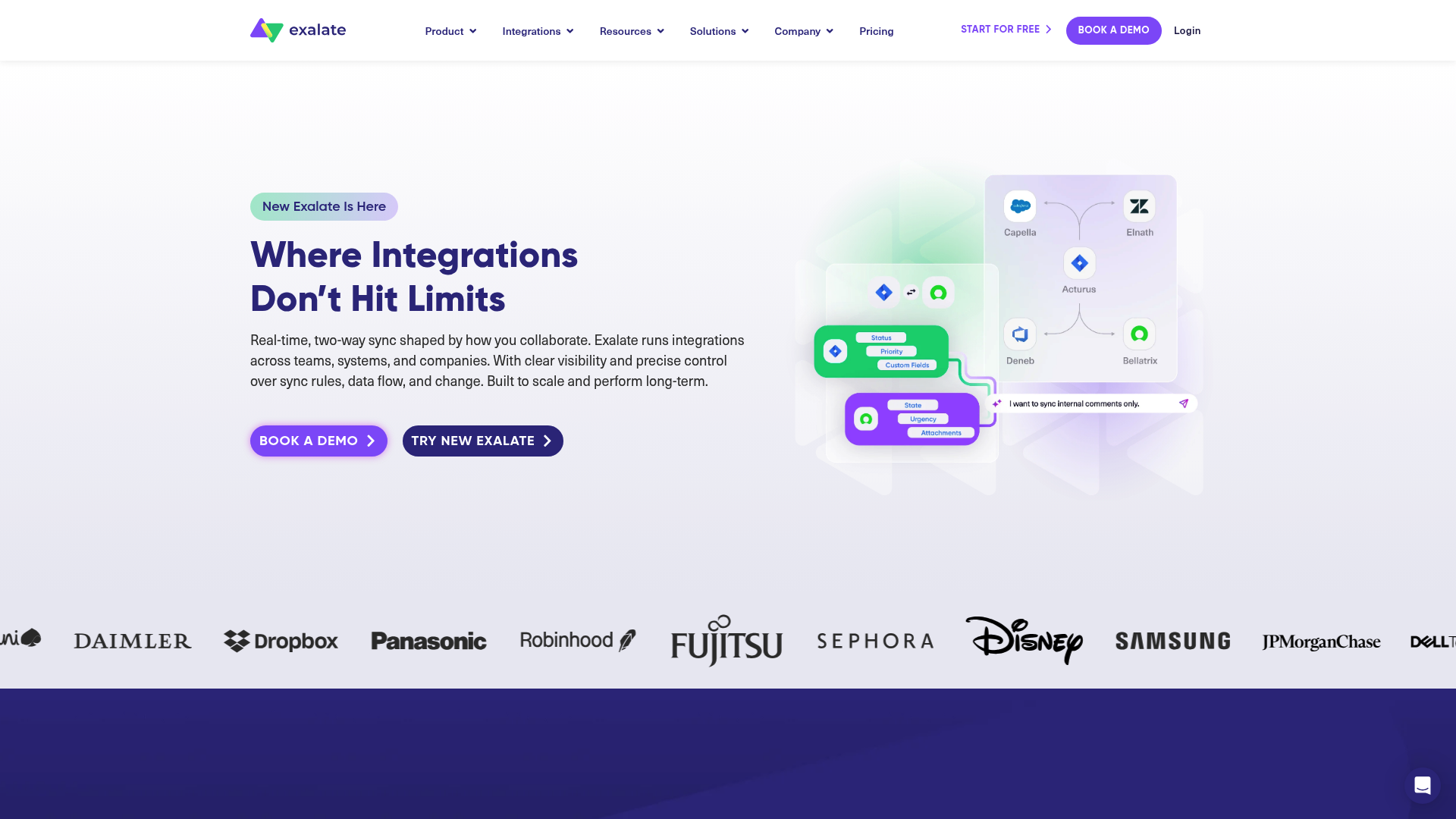 Página de inicio de Exalate