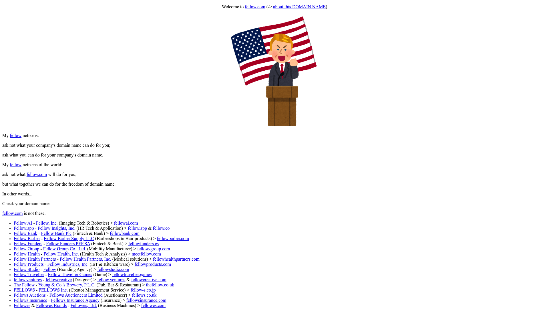 Uma captura de tela da página de destino do Fellow.