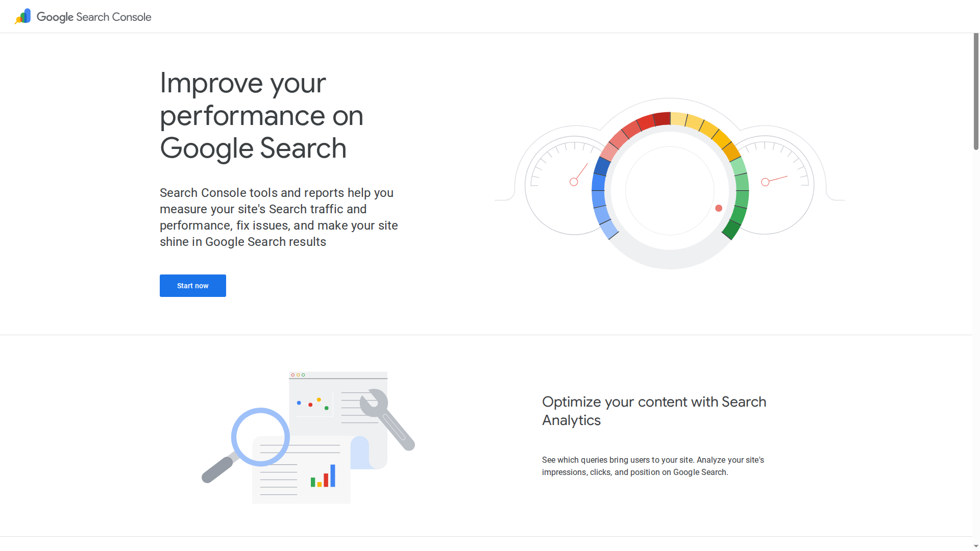 Google Search Console performance report