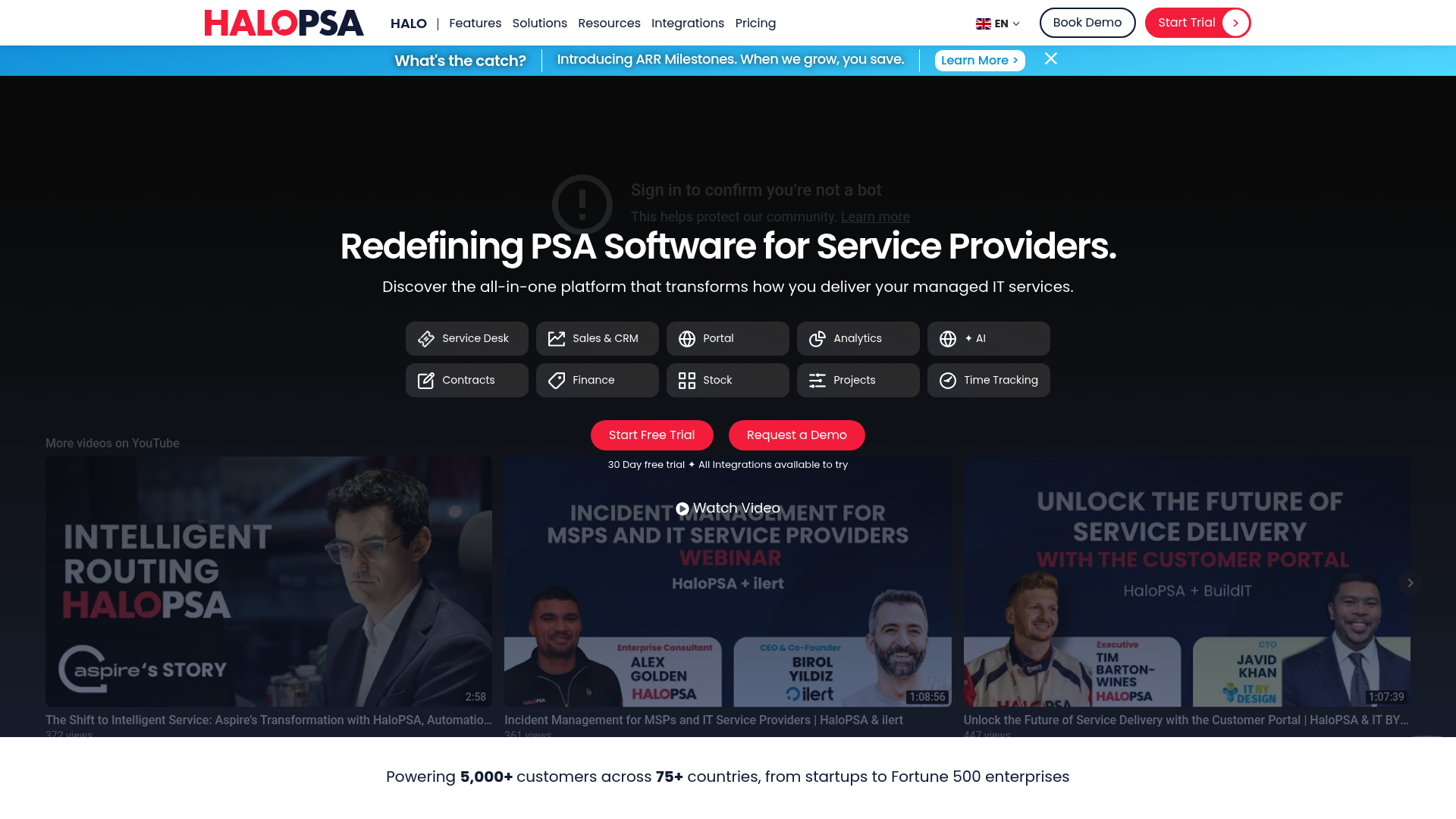 HaloPSA PSA platform with workflow automation features
