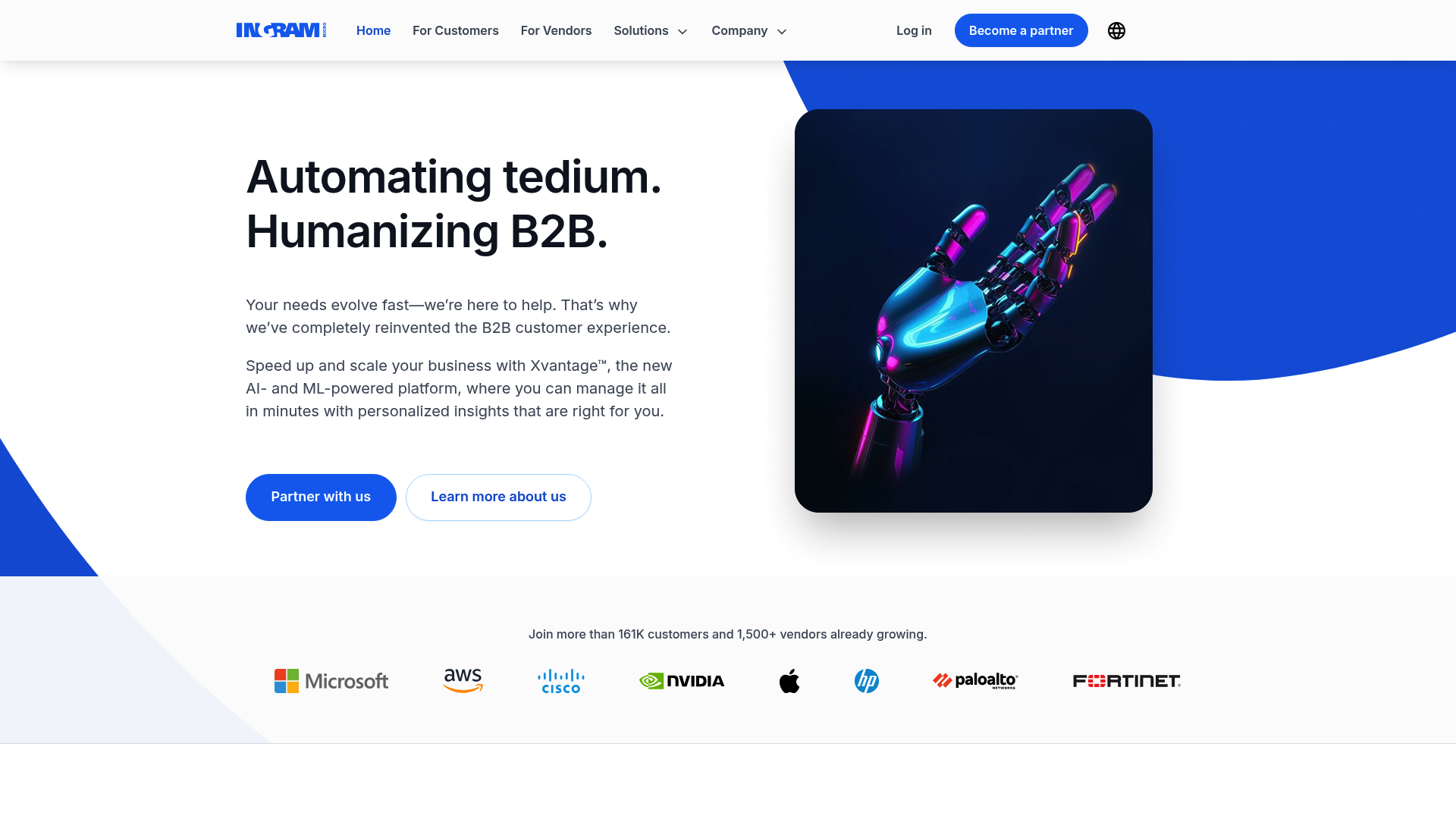 Ingram Micro cloud distribution platform homepage