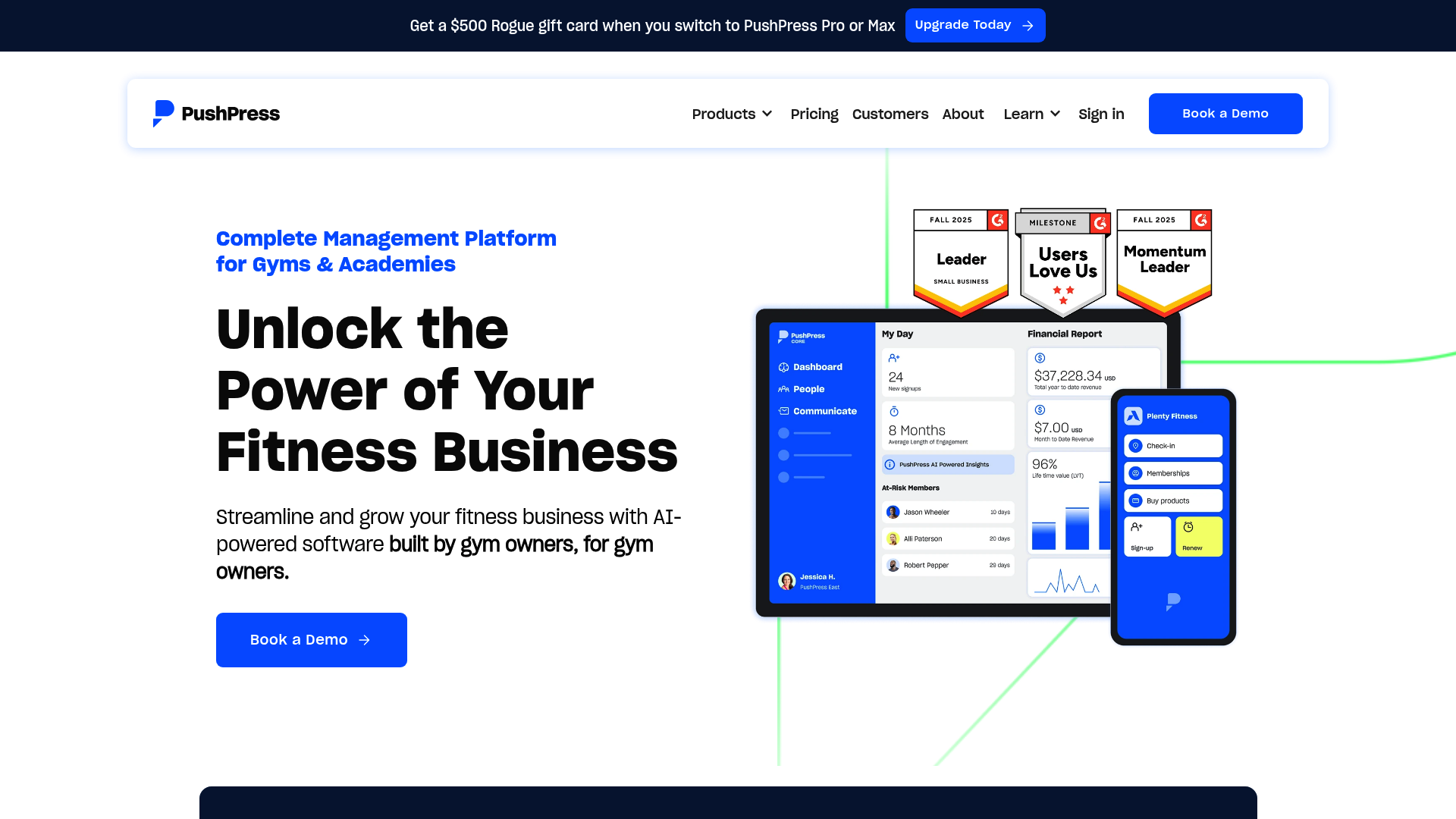 PushPress - Best Gym Management Software Platforms