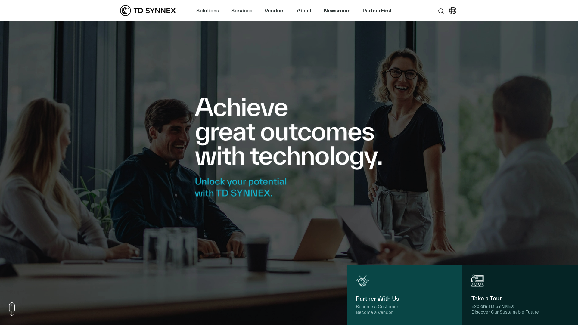 TD SYNNEX technology distribution solutions homepage