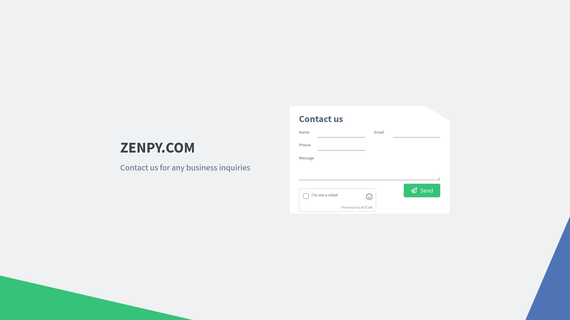 Página de inicio de la biblioteca Zenpy Python